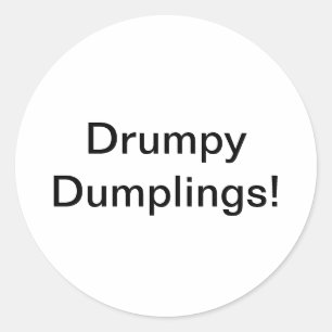Adesivo Redondo Drumpy Dumplings Jeff Hankamer Artjunkhaus Comic