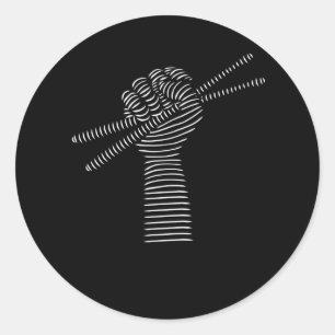 Adesivo Redondo Drumsticks Drummer