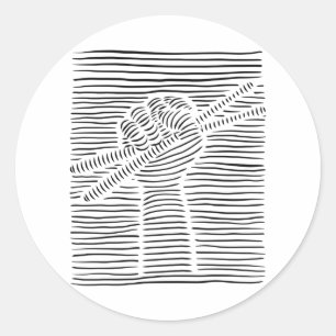 Adesivo Redondo Drumsticks Drummer