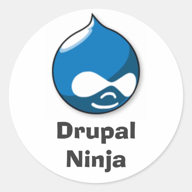Adesivo Redondo Drupal Ninja (Frente)