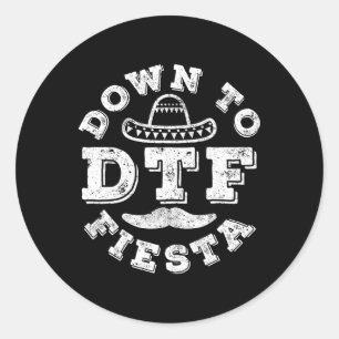 Adesivo Redondo Dtf Abaixo Para Fiesta Shirt Men Mulheres Cinco De