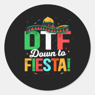 Adesivo Redondo Dtf Baixo Para Fiesta Mexicana Fiesta