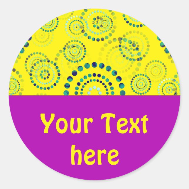 Adesivo Redondo Dts Circle Power Flowers II + seu backgr. & ideia (Frente)