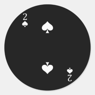 Adesivo Redondo Duas (2) De Placa De Reprodução De Placa Poker Spa