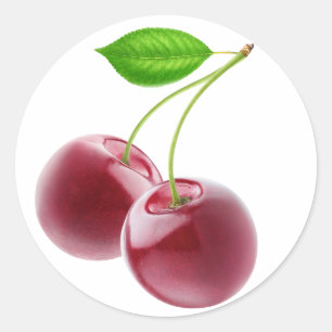 Adesivo Redondo Duas cerejas doces
