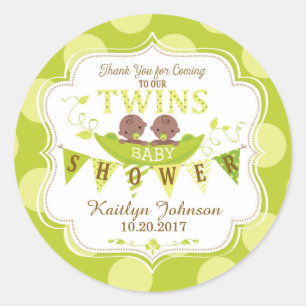 Adesivo Redondo Duas ervilhas em um obrigado que africano dos