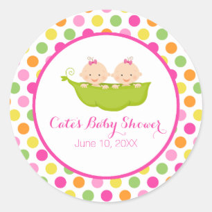 Adesivo Redondo Duas ervilhas em um pote, Bolinhas Stick