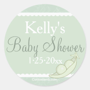 Adesivo Redondo Duas Ervilhas Num Pod Stick