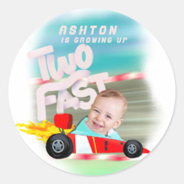 Adesivo Redondo Duas Festas de aniversário rápidas
