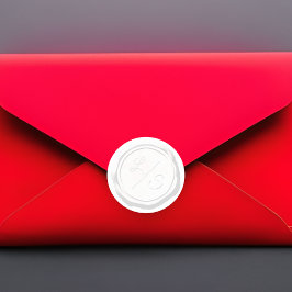 Adesivo Redondo Duas Iniciais Brancas De Cera Branco Monograma