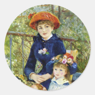 Adesivo Redondo Duas Irmãs (Na Varanda) Por Pierre Renoir