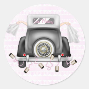 Adesivo Redondo Duas noivas, casamento lésbica