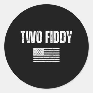 Adesivo Redondo Duas Pratas Humor Bandeira Americana Meme Patriota