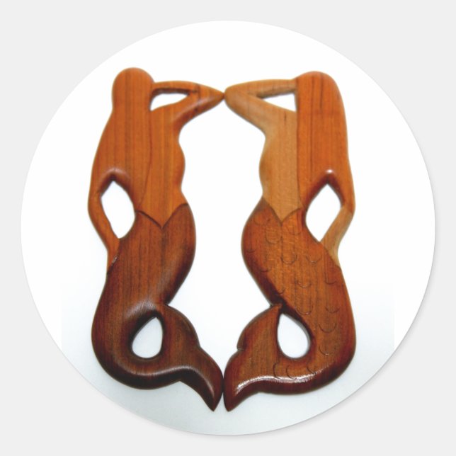 Adesivo Redondo duas sereias de vigia (Frente)