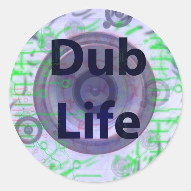 Adesivo Redondo Dub Life Sticker (Frente)