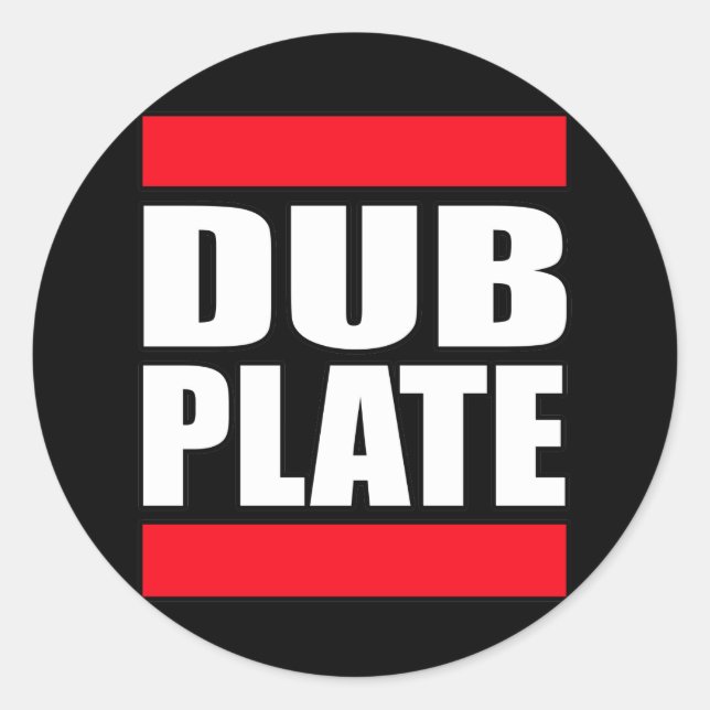 Adesivo Redondo Dub Plate Dubplate (Frente)