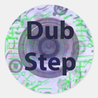Adesivo Redondo Dub Step Sticker