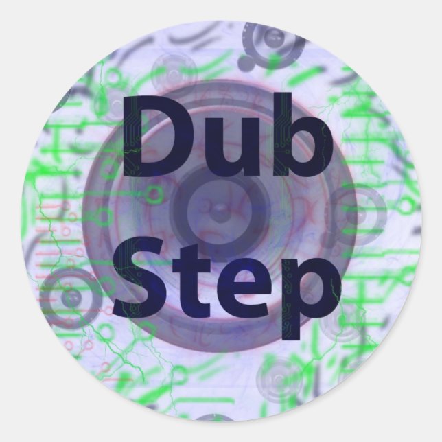 Adesivo Redondo Dub Step Sticker (Frente)
