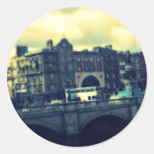 Adesivo Redondo Dublin Pop Art