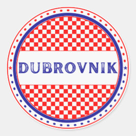 Adesivo Redondo Dubrovnik City Pride Emblem – Croatian Identity