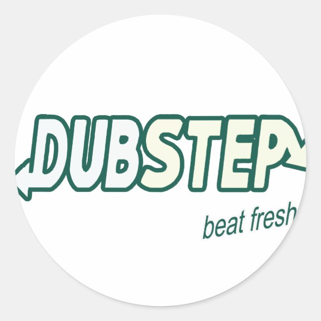 Adesivo Redondo DUBSTEP ganha fresco (Frente)