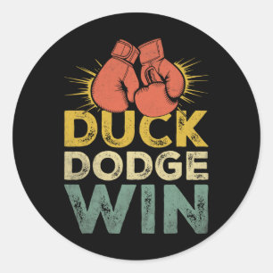 Adesivo Redondo Duck Dodge Win Boxer Esportivo Resistência Gym Atl