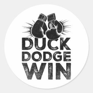 Adesivo Redondo Duck Dodge Win Boxer Esportivo Resistência Gym Atl