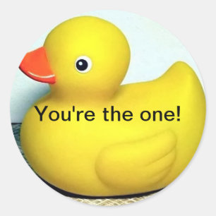 Adesivo Redondo Duckie de borracha