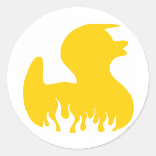 Adesivo Redondo Duckie de borracha Rockabilly