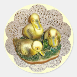 Adesivo Redondo Ducklings Figurine Stickers