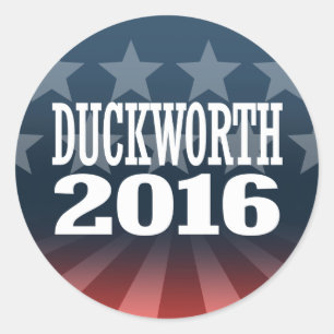 Adesivo Redondo Duckworth - Tammy Duckworth 2016