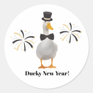 Adesivo Redondo Ducky Ano Novo