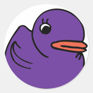 Adesivo Redondo Ducky roxo