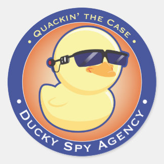 Adesivo Redondo Ducky Spy Agency Sticker
