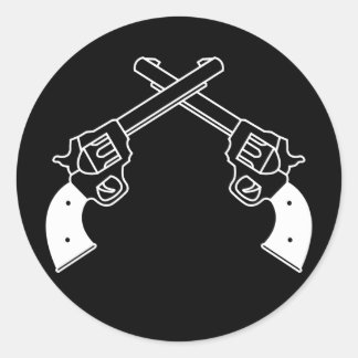 Adesivo Redondo Duel Pistols
