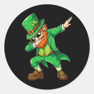 Adesivo Redondo Duende Dabbing Presentes Engraçados Homens Criança