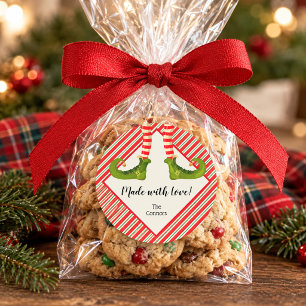 Adesivo Redondo Duende de Natal Produtos Caseiros Festa de Confeit