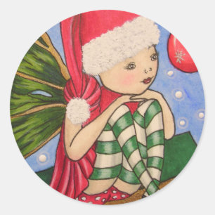 Adesivo Redondo Duende X-Mas