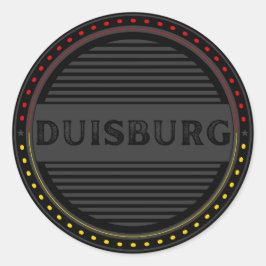 Adesivo Redondo Duisburg City Pride Emblem – German Identity