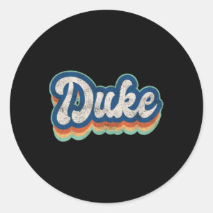 Adesivo Redondo Duke First Name Boy Vintage Style 70s 80s Pessoal