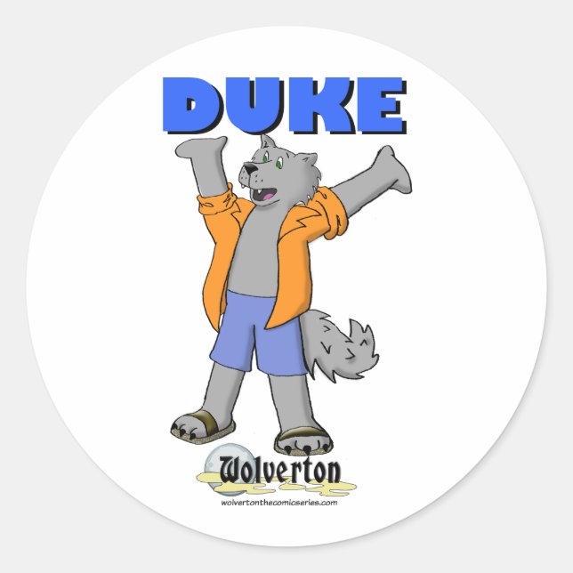 Adesivo Redondo Duke Sticker (Frente)