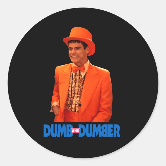 Adesivo Redondo Dumb And Dumber Lloyd Christmas Toddler  (Frente)