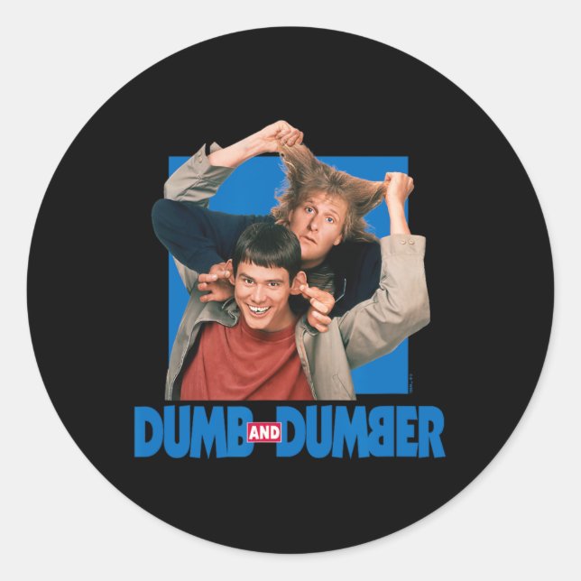 Adesivo Redondo Dumb E Dumber - Lloyd Christmas E Harry Dunne (Frente)
