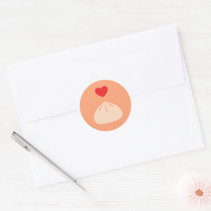 Adesivo Redondo Dumpling Love Cantaloupe Sticker