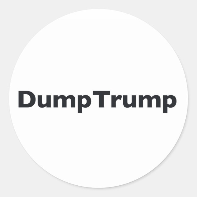 Adesivo Redondo DumpTrump (Frente)