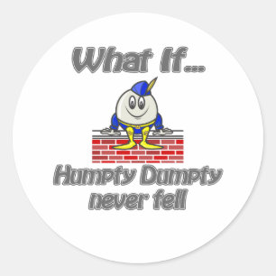 Adesivo Redondo dumpty humpty nunca caiu