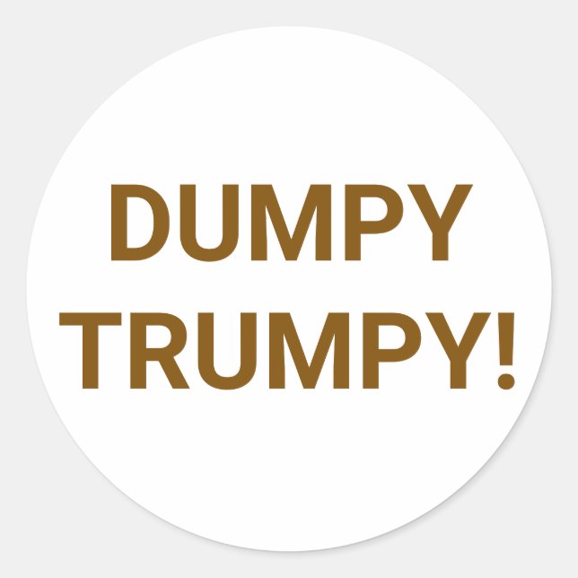 Adesivo Redondo DUMPY TRUMPY Comic Splash-Art Hankamer Artjunkhaus (Frente)