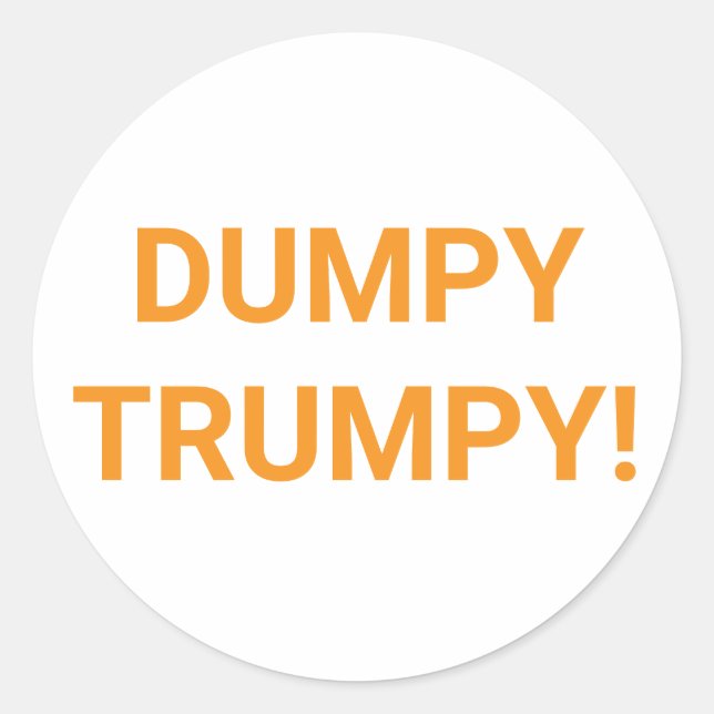 Adesivo Redondo DUMPY TRUMPY Quadrinho Splash-Art Hankamer Artjunk (Frente)