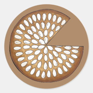 Adesivo Redondo Dundee Cake Scotland Comida britânica Assares