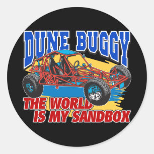Adesivo Redondo Dune Buggy Sandbox